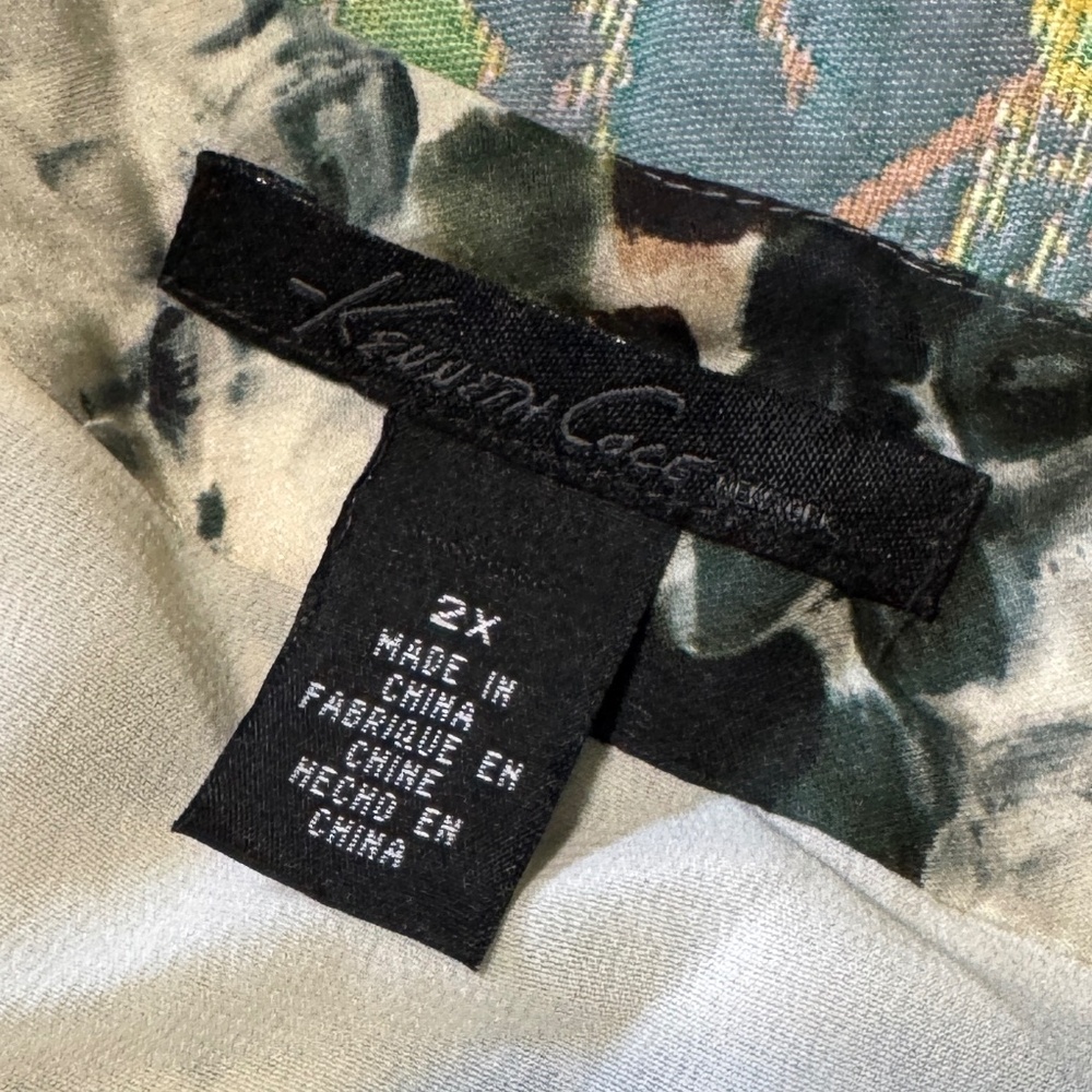 Kenneth Cole Cap Sleeve Multicolor Shift Dress 2X - Picture 6 of 10
